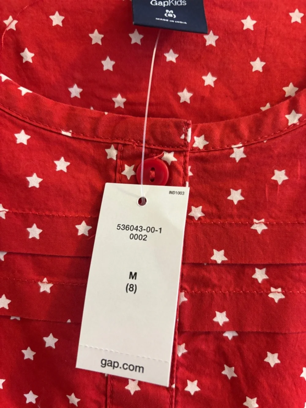 GAP Kids Red Star Print Dress with White Stars